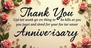 Thank You On Anniversary Wishes