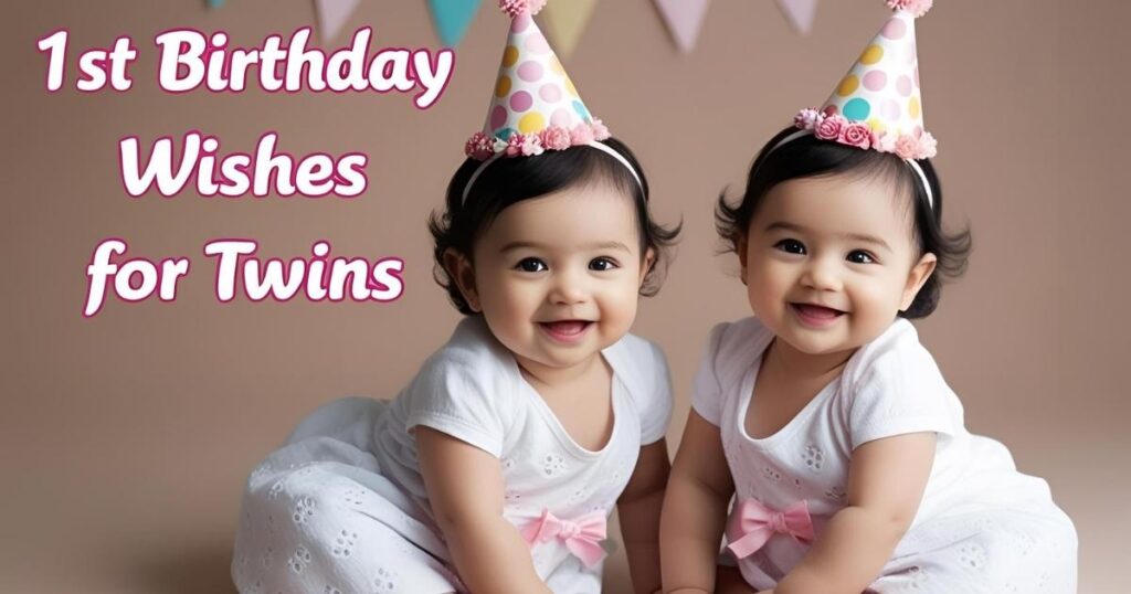 1st Birthday Wishes for Twins