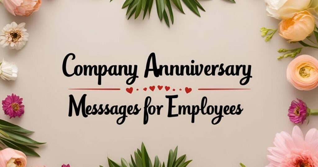 Company anniversary messages for employees