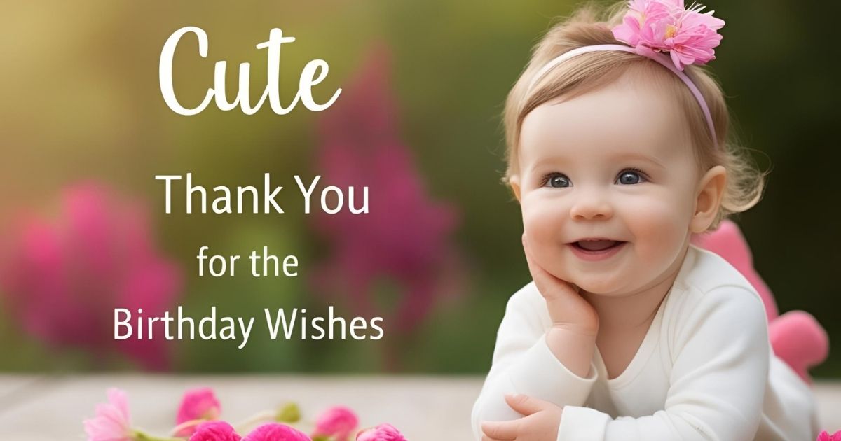Cute thank you for the birthday wishes