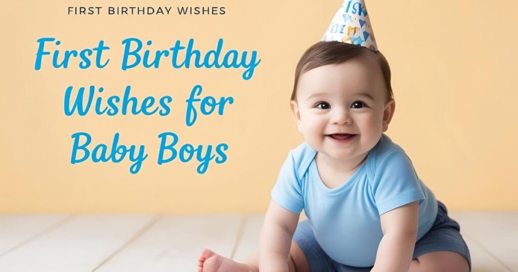 First Birthday Wishes for baby Boys