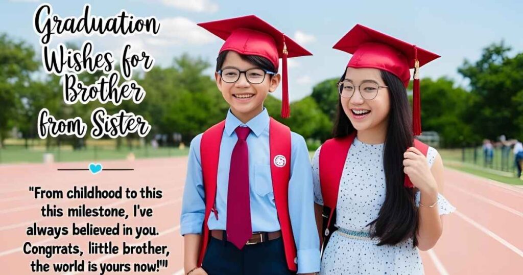 Graduation Wishes for Brother from Sister