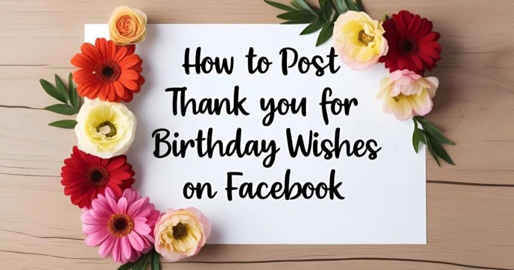 How to Post Thank you for Birthday Wishes on Facebook