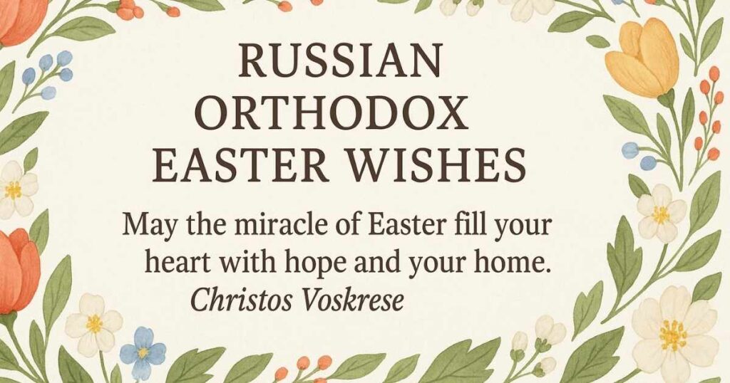 Russian Orthodox Easter Wishes