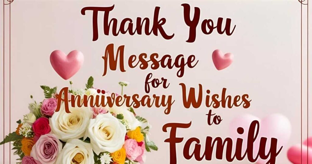 Thank You Message for Anniversary Wishes to Family