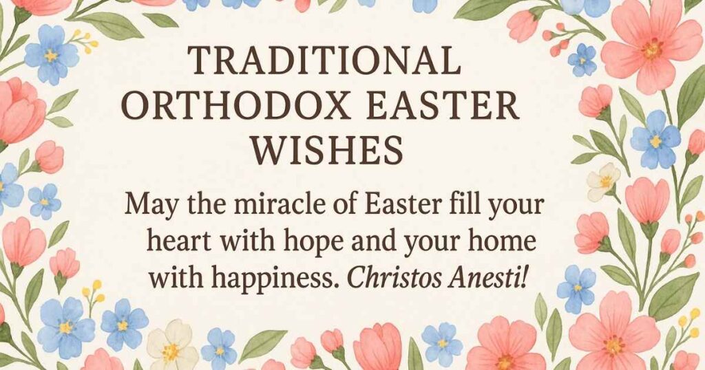 Traditional Orthodox Easter Wishes