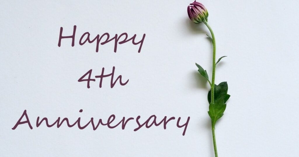 4th Year Anniversary Wishes for Wife