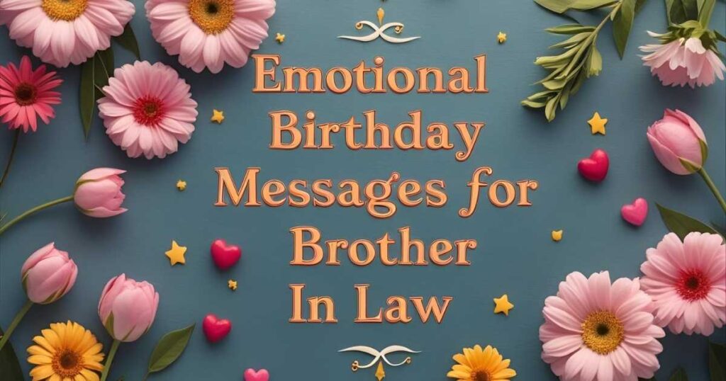 Emotional Birthday Messages for Brother in Law