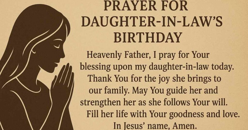 Prayer for Daughter-in-Law’s Birthday