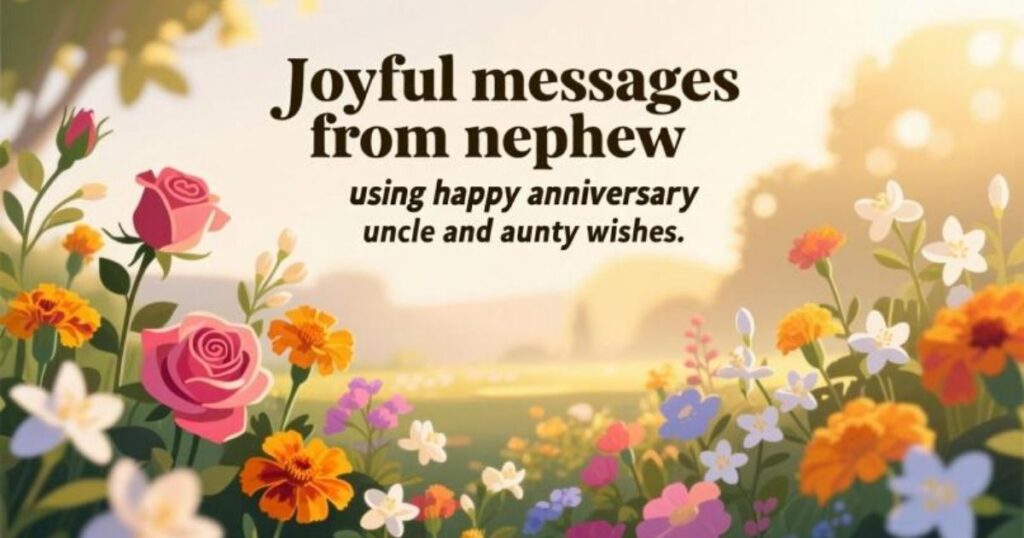 Anniversary Wishes for Uncle and Aunty from Niece Nephew