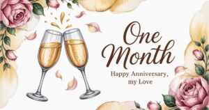 One month anniversary wishes for husband