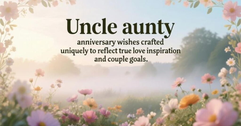 Unique Anniversary Messages for Aunty and Uncle